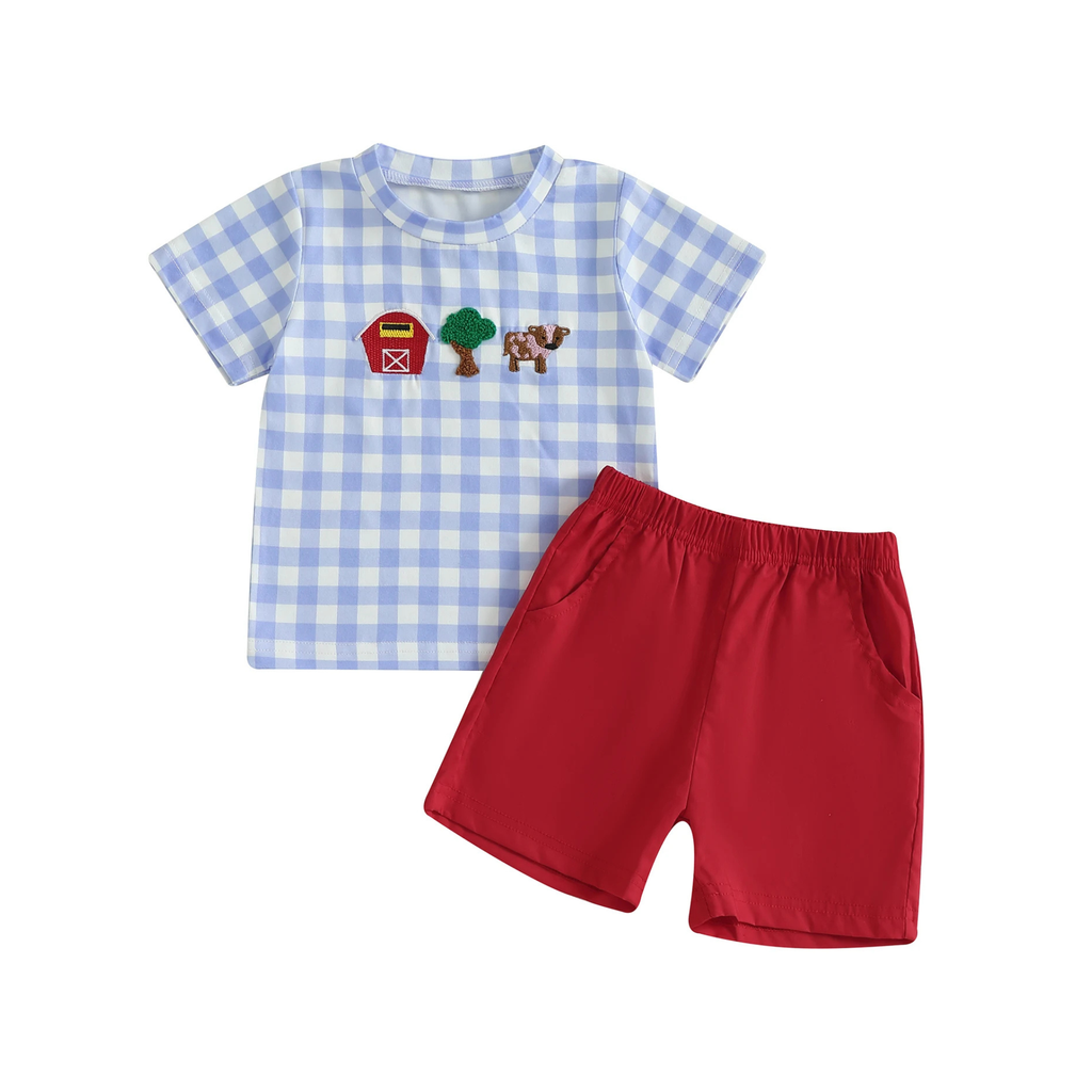 Farm Animal Baby Outfit Set