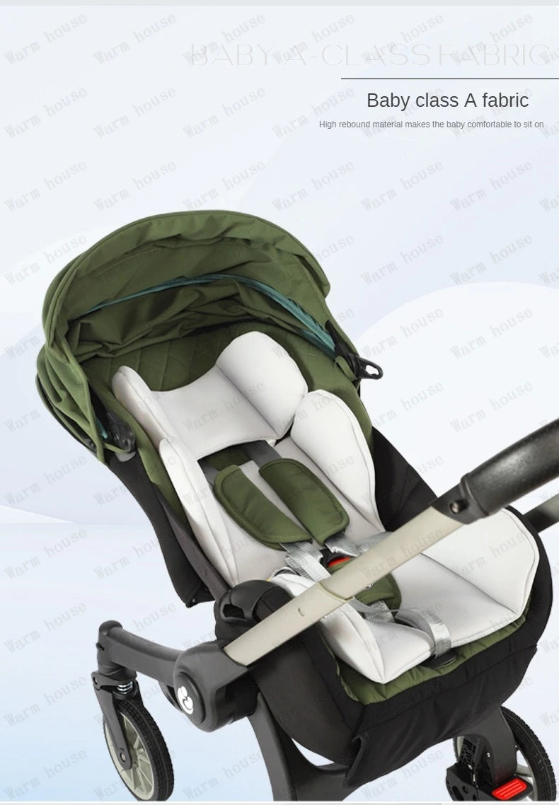 4-in-1 baby two-way stroller Multifunctional newborn baby stroller 3in1 Foldable Basket type seat