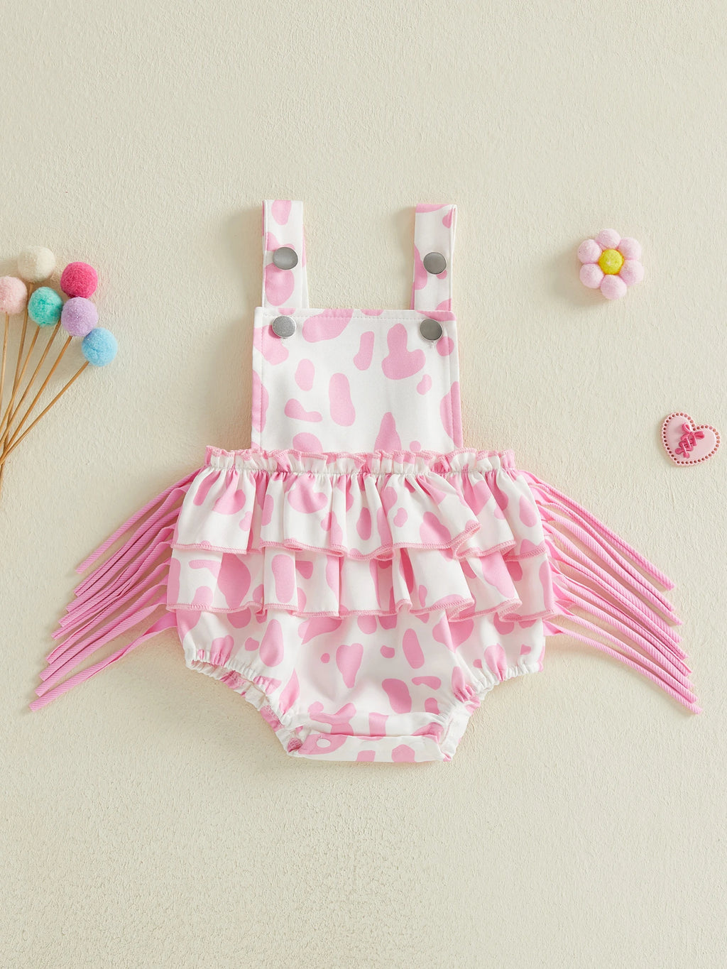 Denim Bear Baby Romper