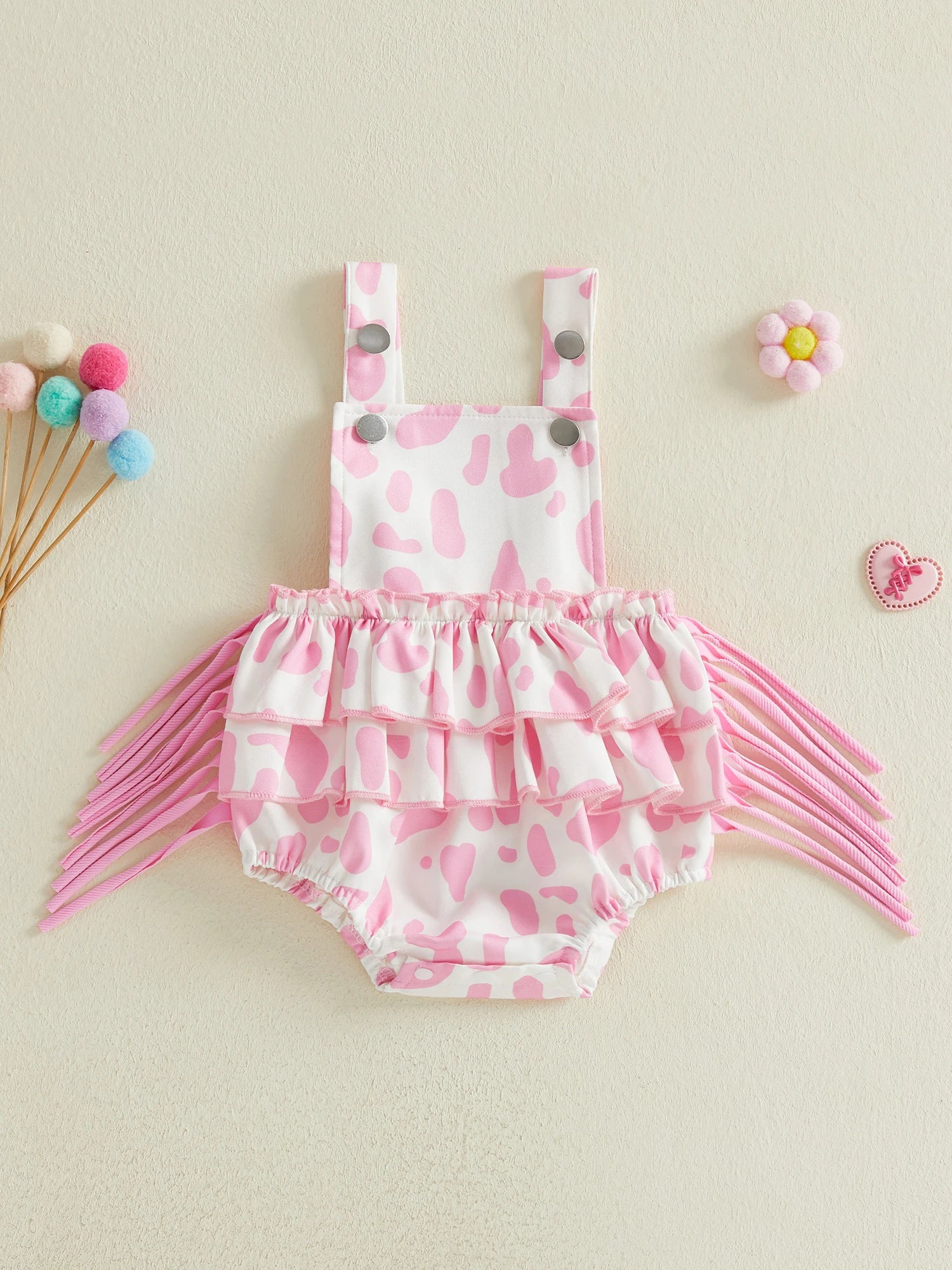 Denim Bear Baby Romper