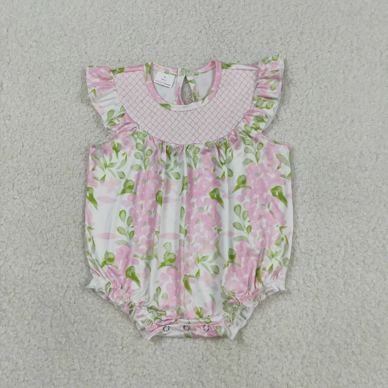 Wholesale Newborn Embroidery Bows Bubble Romper Toddler Kids Sleeveless Floral Clothes Baby Girl Children Summer Clothing