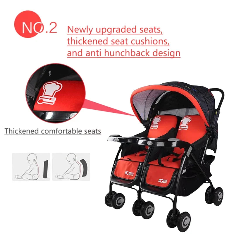 Lightweight Twin Baby Stroller
