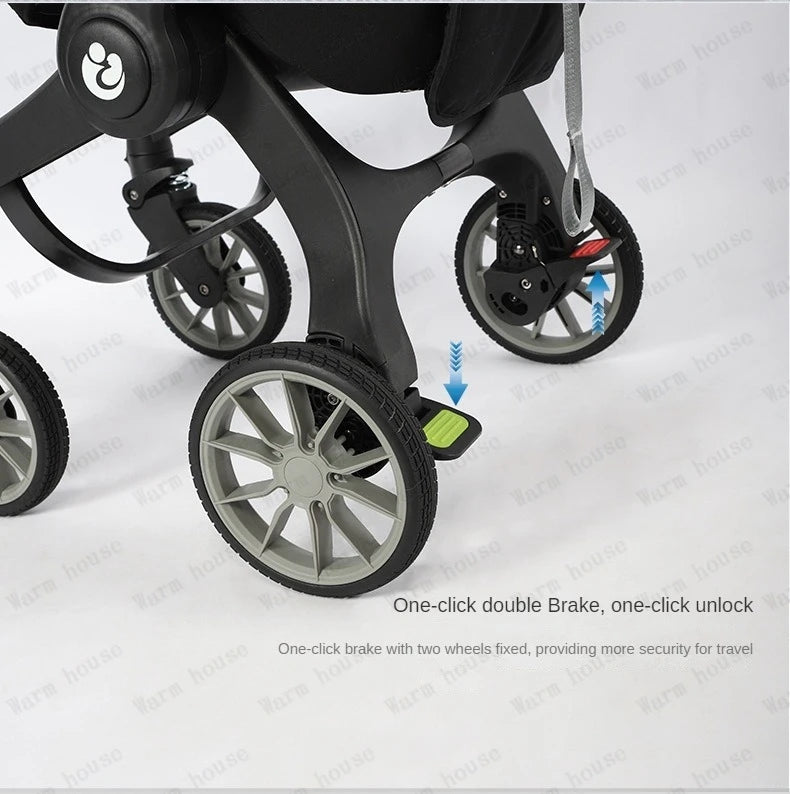 4-in-1 baby two-way stroller Multifunctional newborn baby stroller 3in1 Foldable Basket type seat
