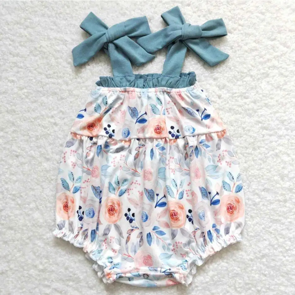 Hot sale Sleeveless ducks button Bubble romper boutique clothing Baby Boys Plaid Ducks Rompers Toddler