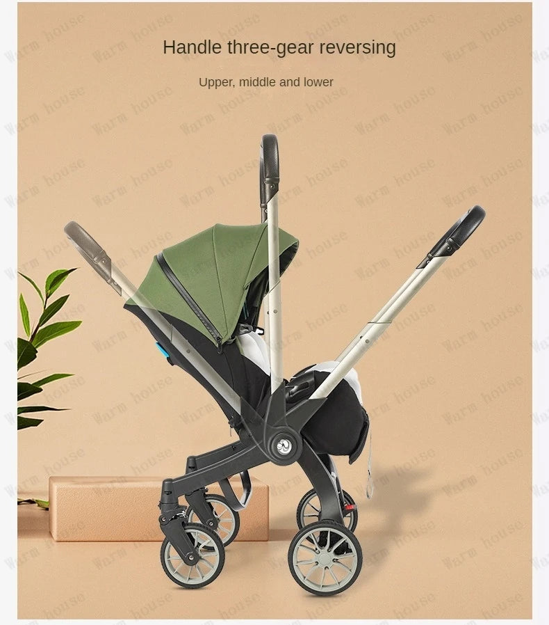 4-in-1 baby two-way stroller Multifunctional newborn baby stroller 3in1 Foldable Basket type seat