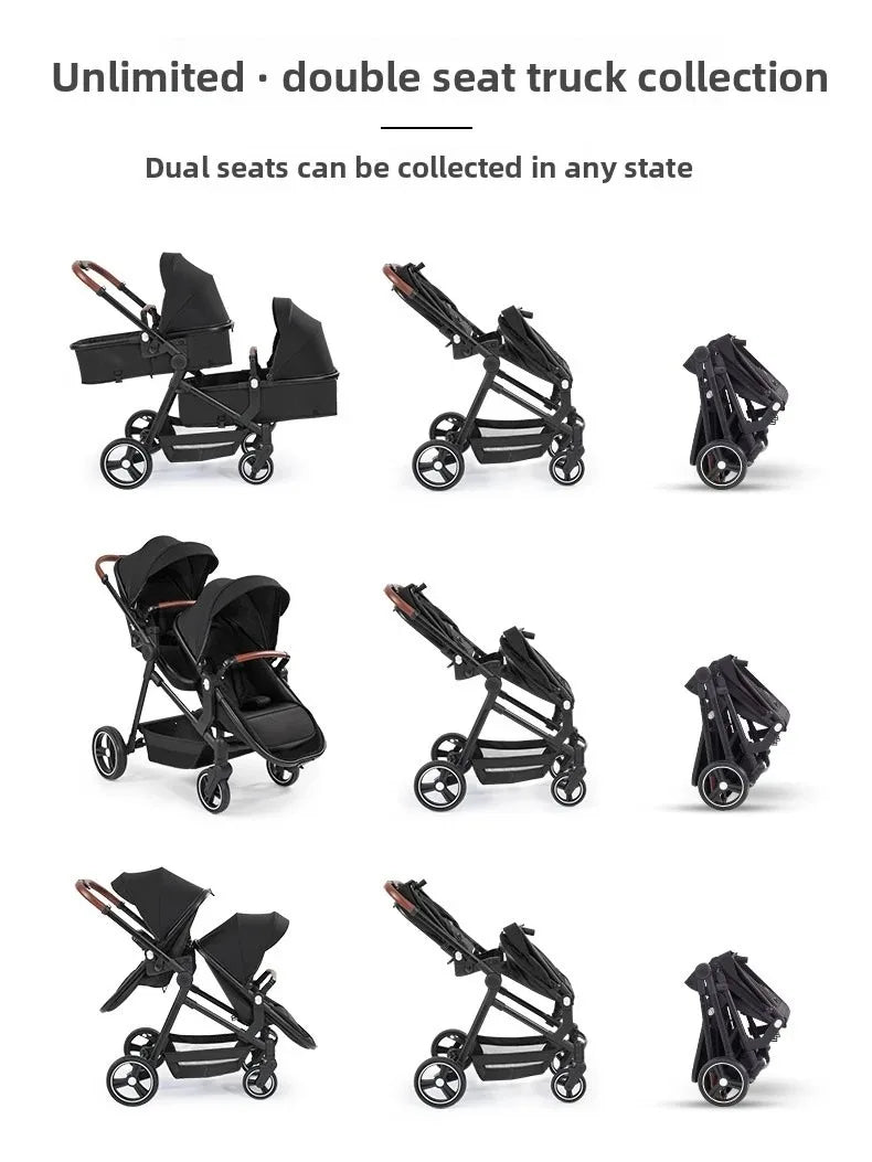 A Foldable, Multifunctional Stroller That Can Be Carried on An Airplane. It Can Be Disassembled Into A Lightweight Baby Bike.