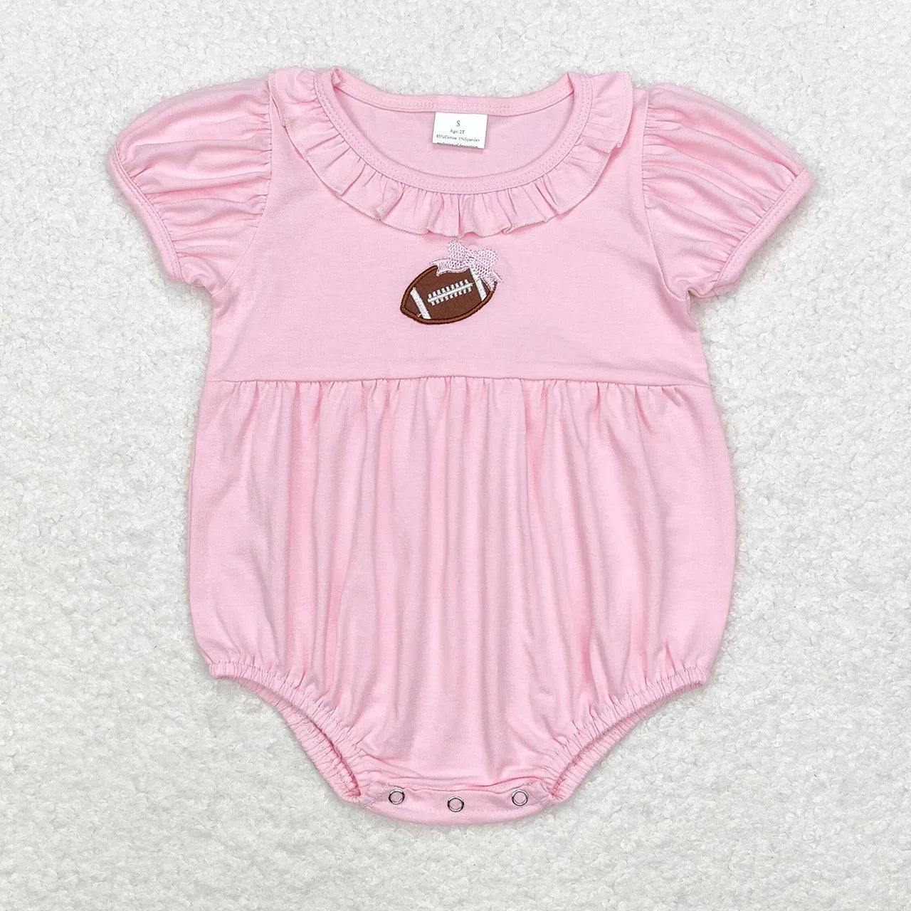 Wholesale Newborn Embroidery Bows Bubble Romper Toddler Kids Sleeveless Floral Clothes Baby Girl Children Summer Clothing