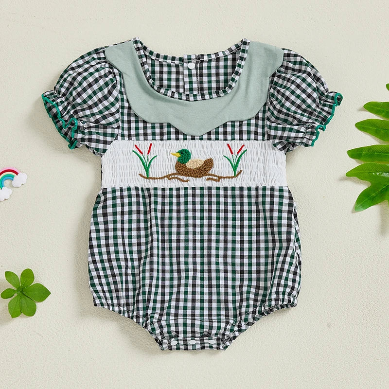 Ruffle Sleeve Baby Romper