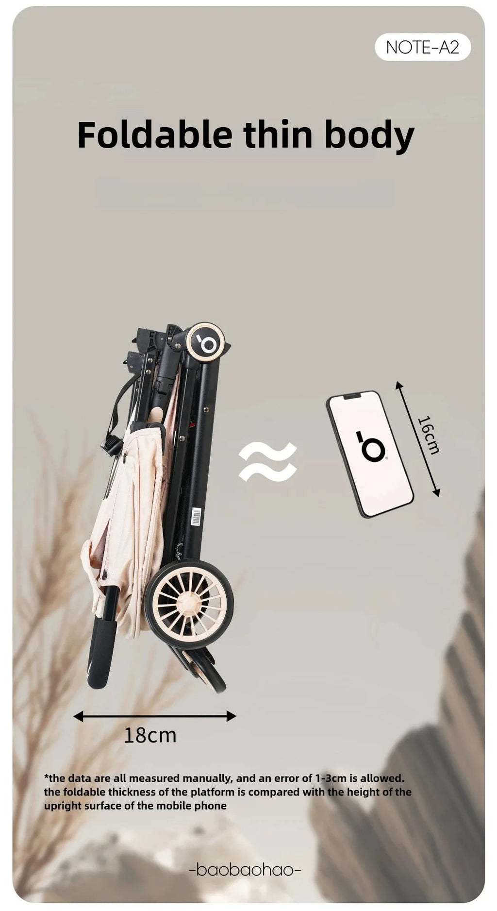 A5 High View Baby Stroller Lightweight Foldable Baby Stroller Can Sit or Lie Portable Pocket Baby Stroller