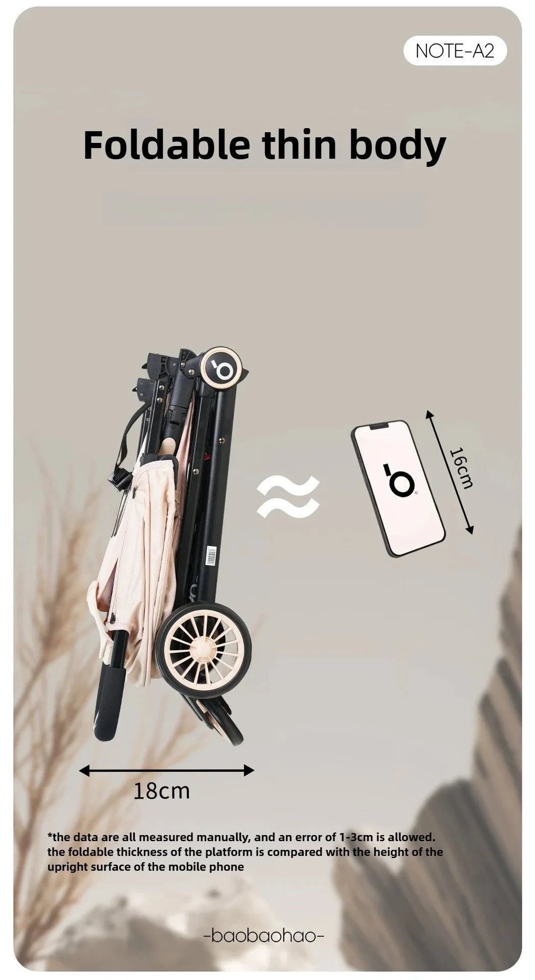 A5 High View Baby Stroller Lightweight Foldable Baby Stroller Can Sit or Lie Portable Pocket Baby Stroller