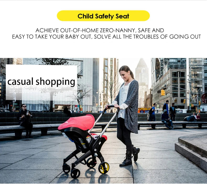 Baby Stroller 4 in 1 With Car Seat Baby Bassinet High Landscope Folding Baby Carriage Prams For Newborns Cart 3 in 1