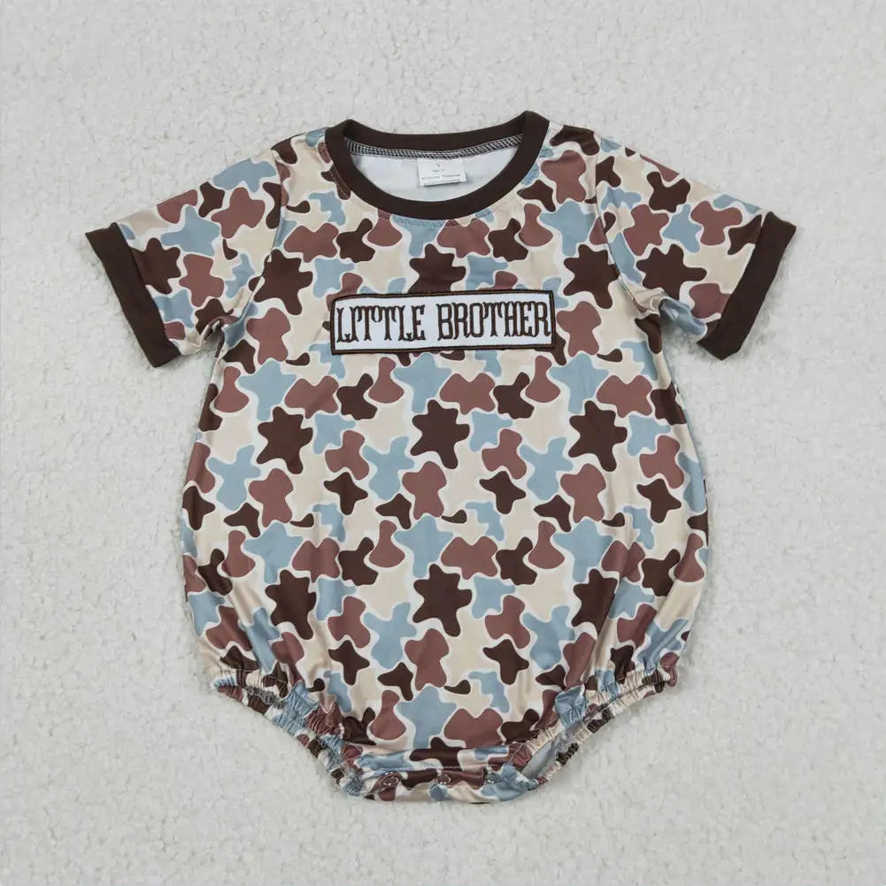 Hot sale Sleeveless ducks button Bubble romper boutique clothing Baby Boys Plaid Ducks Rompers Toddler