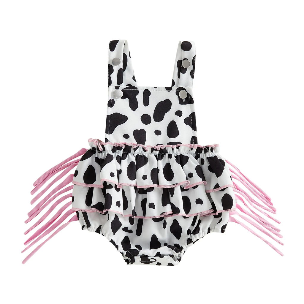Denim Bear Baby Romper