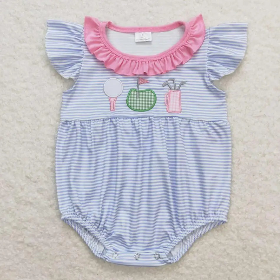 Hot sale Sleeveless ducks button Bubble romper boutique clothing Baby Boys Plaid Ducks Rompers Toddler