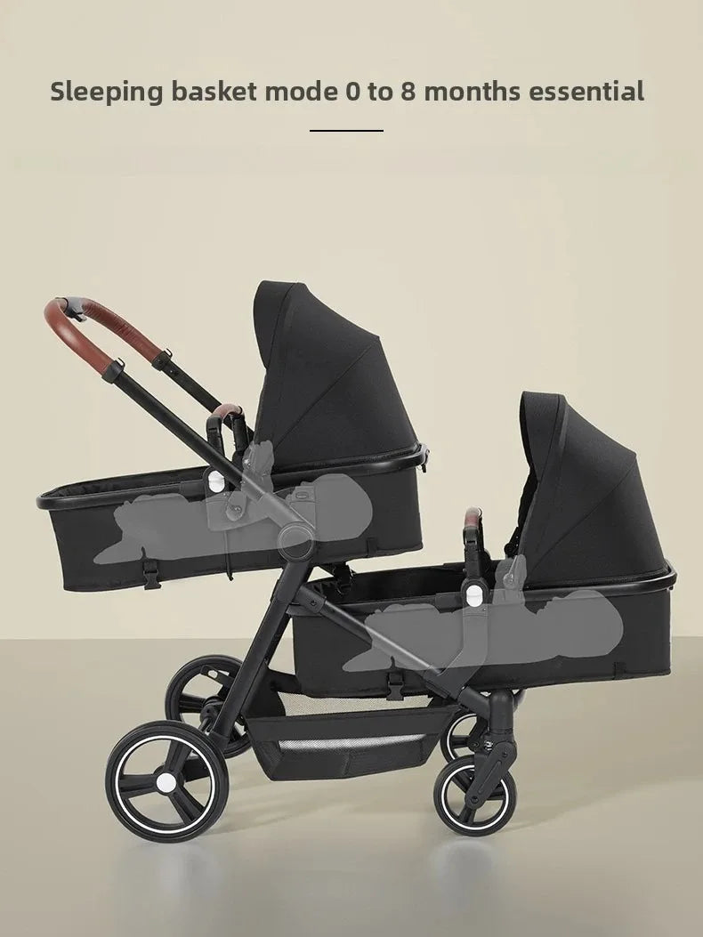 A Foldable, Multifunctional Stroller That Can Be Carried on An Airplane. It Can Be Disassembled Into A Lightweight Baby Bike.