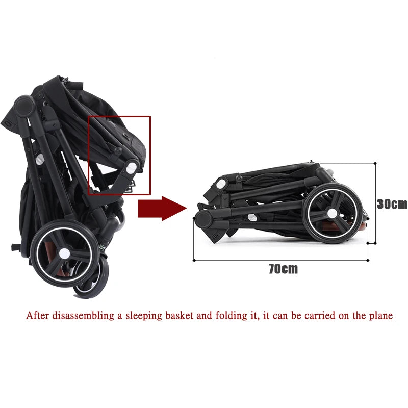 3in1 Twins baby stroller with car seat Lightweight small folded carry on baby carriage multifunctional baby strollers