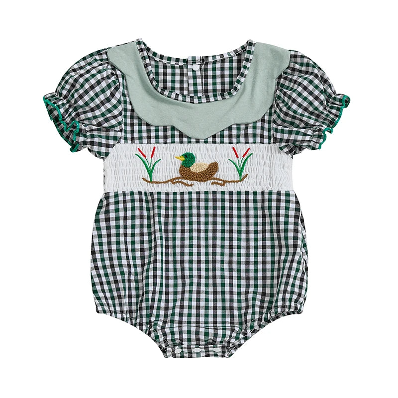 Ruffle Sleeve Baby Romper