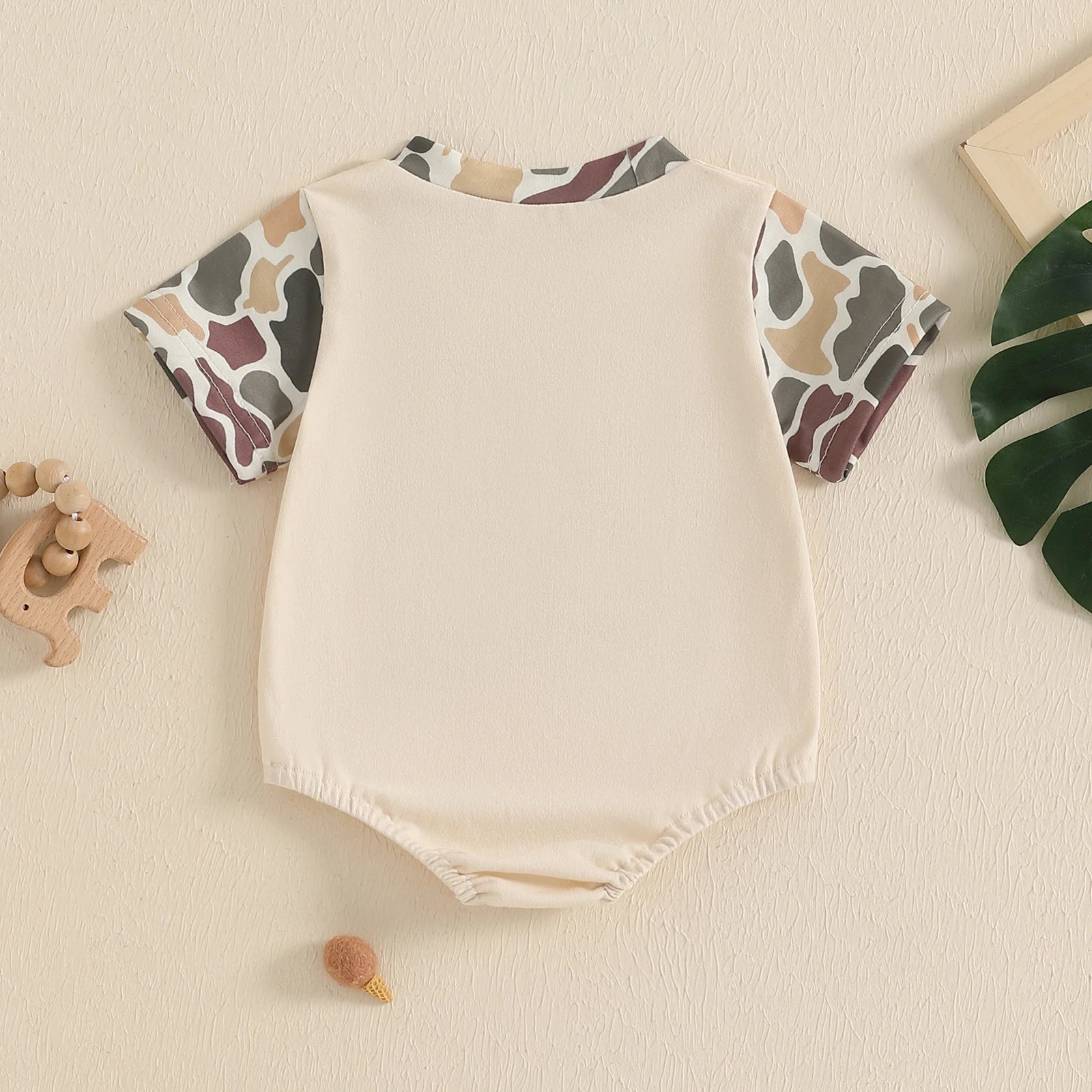 Baby Boys Girls Romper Short Sleeve Crew Neck Dog Truck Embroidery Bodysuit Newborn Playsuit