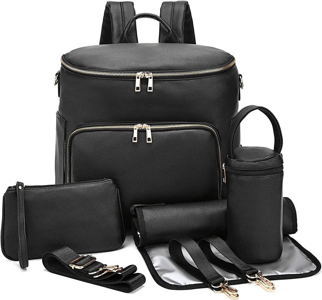 Leather Diaper Backpack