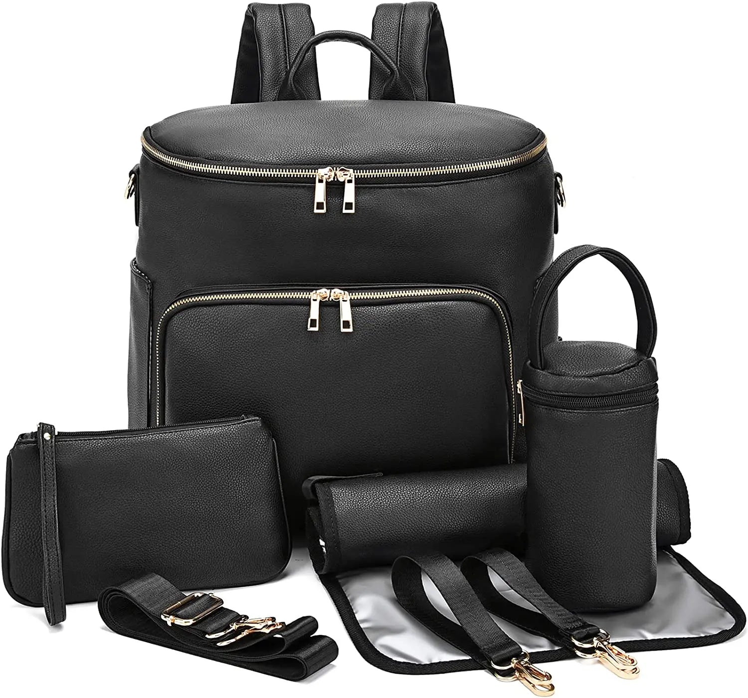 Leather Diaper Backpack