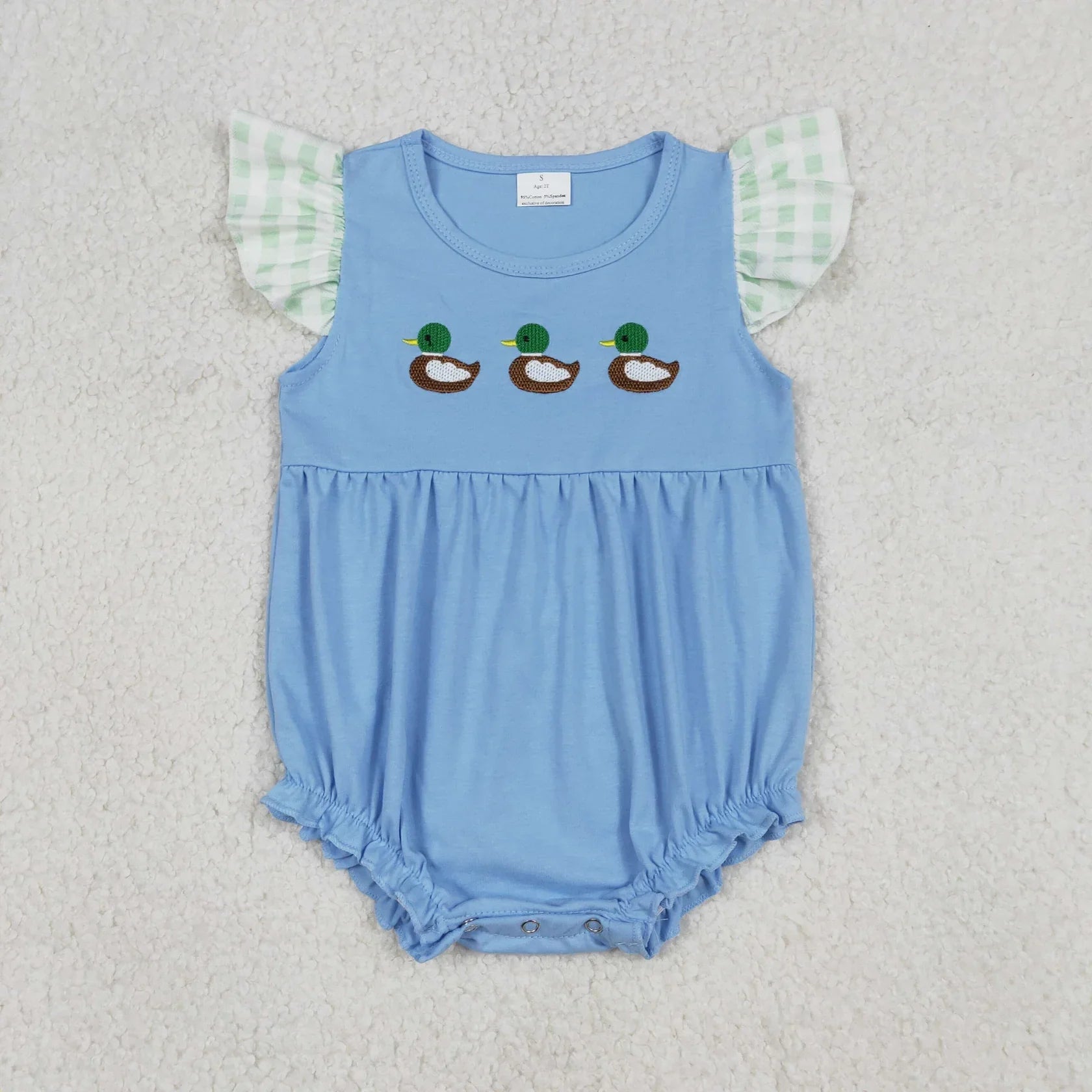 Wholesale Newborn Embroidery Bows Bubble Romper Toddler Kids Sleeveless Floral Clothes Baby Girl Children Summer Clothing