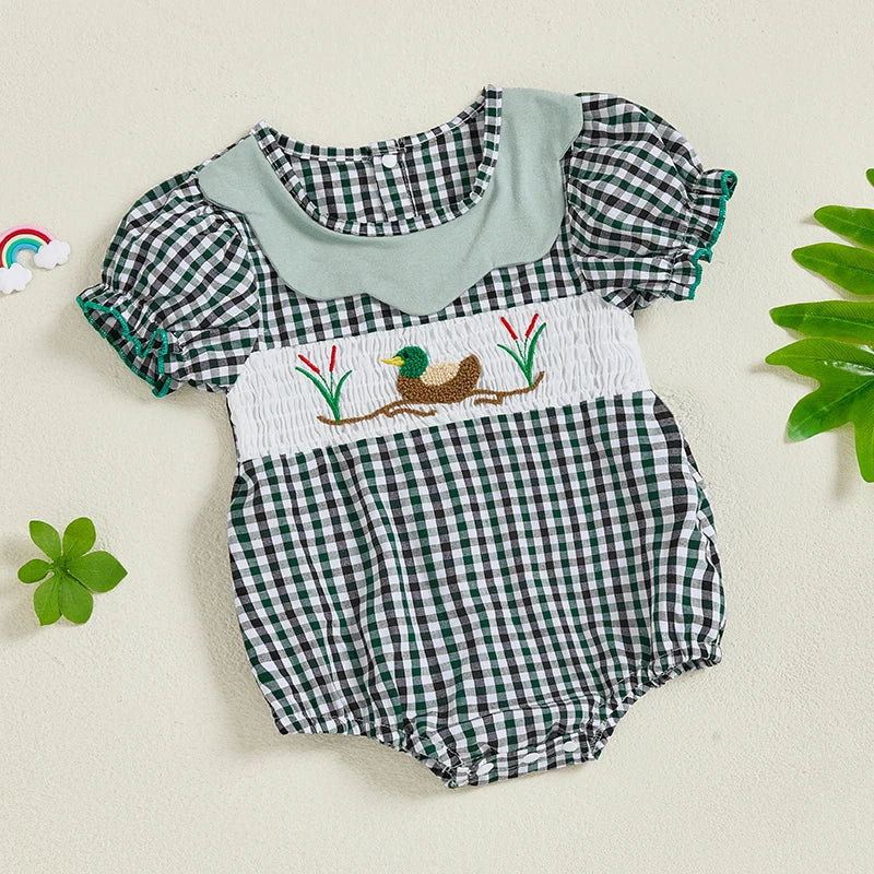 Ruffle Sleeve Baby Romper