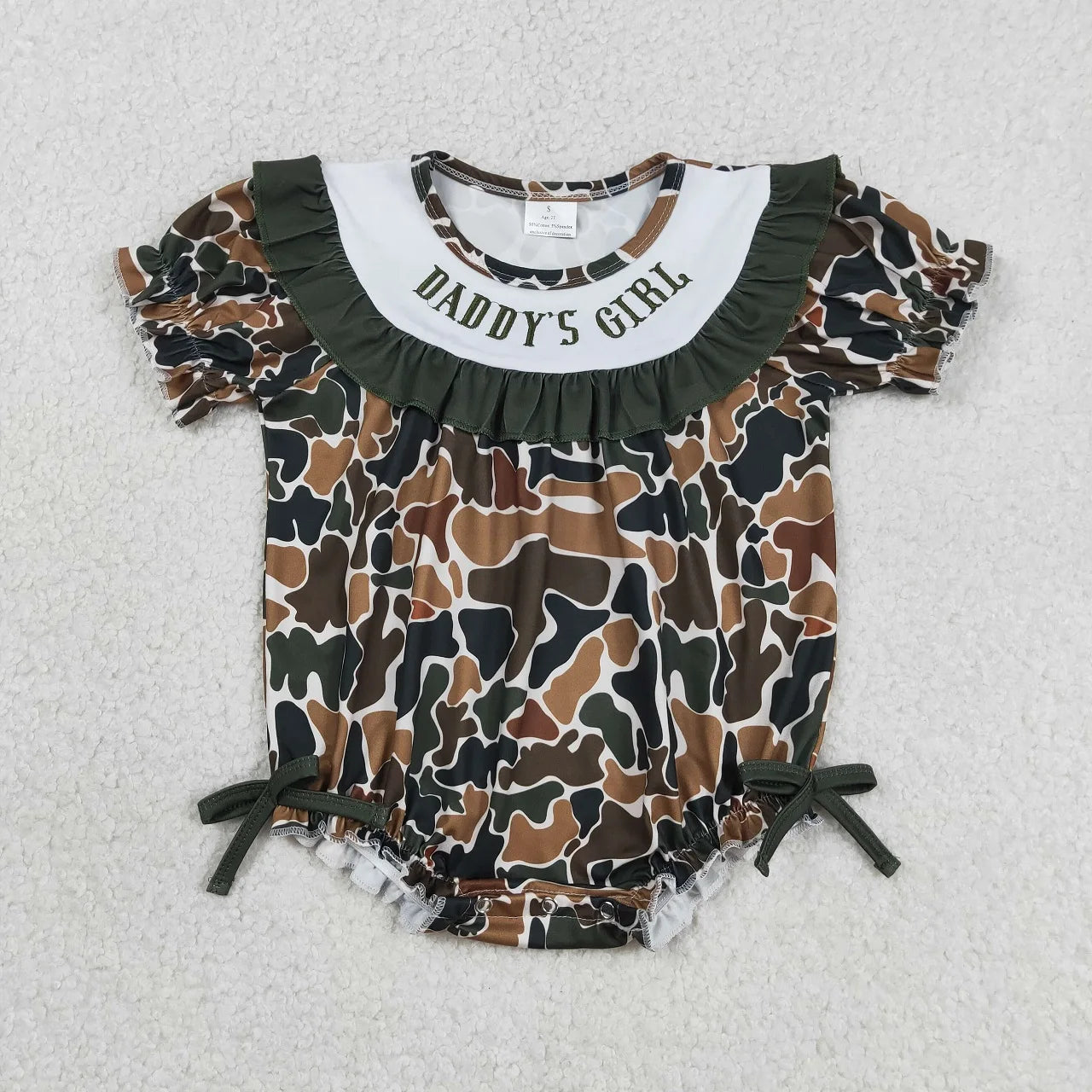 Wholesale Newborn Embroidery Bows Bubble Romper Toddler Kids Sleeveless Floral Clothes Baby Girl Children Summer Clothing