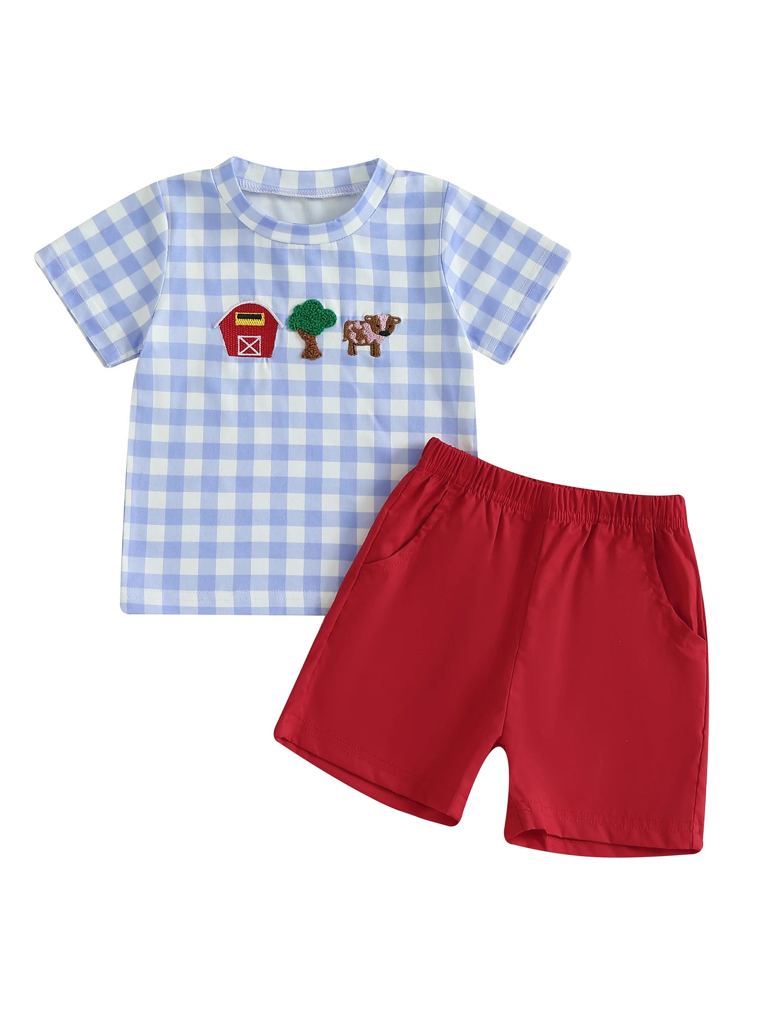 Farm Animal Baby Outfit Set