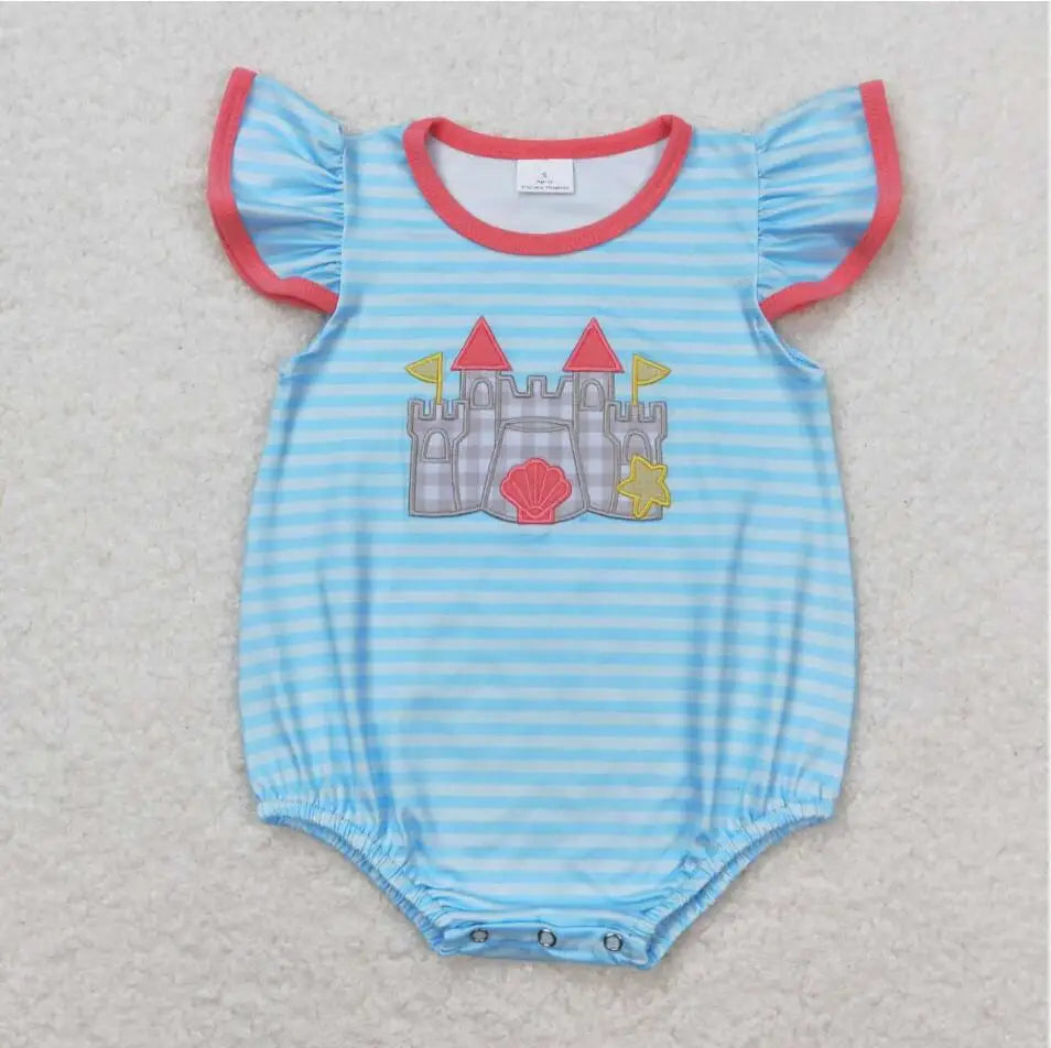 Hot sale Sleeveless ducks button Bubble romper boutique clothing Baby Boys Plaid Ducks Rompers Toddler