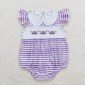 Wholesale Newborn Embroidery Bows Bubble Romper Toddler Kids Sleeveless Floral Clothes Baby Girl Children Summer Clothing