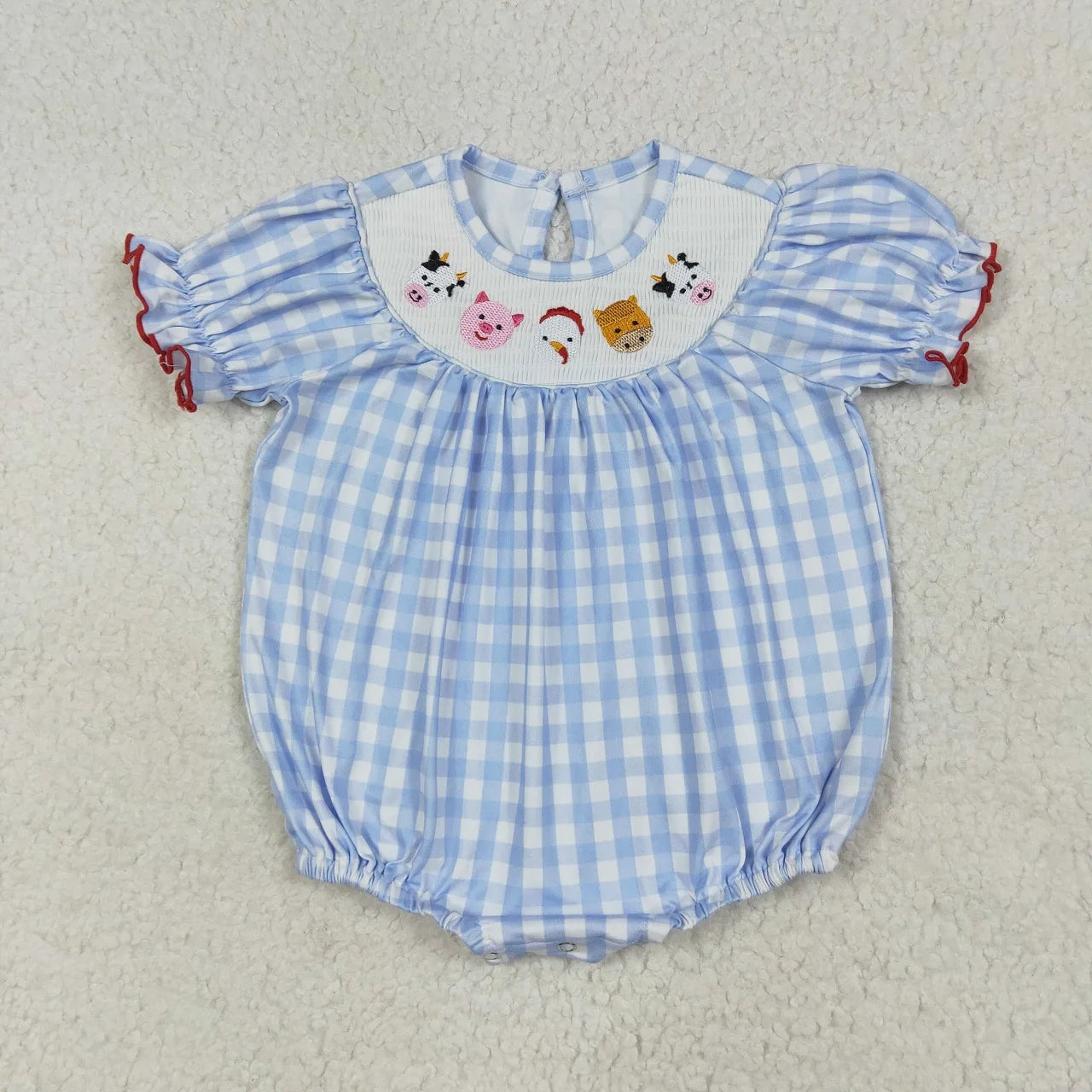 Wholesale Newborn Embroidery Bows Bubble Romper Toddler Kids Sleeveless Floral Clothes Baby Girl Children Summer Clothing