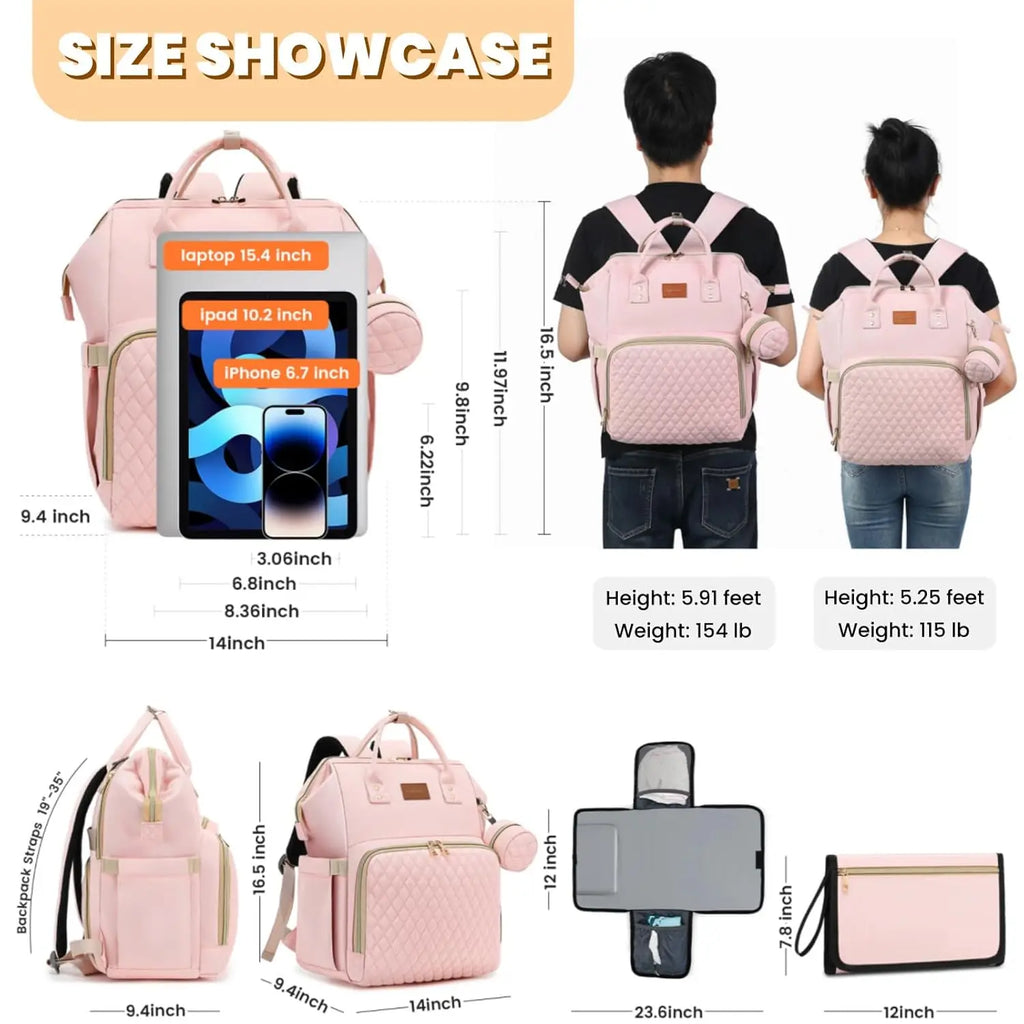 Pink Diaper Backpack (35L)