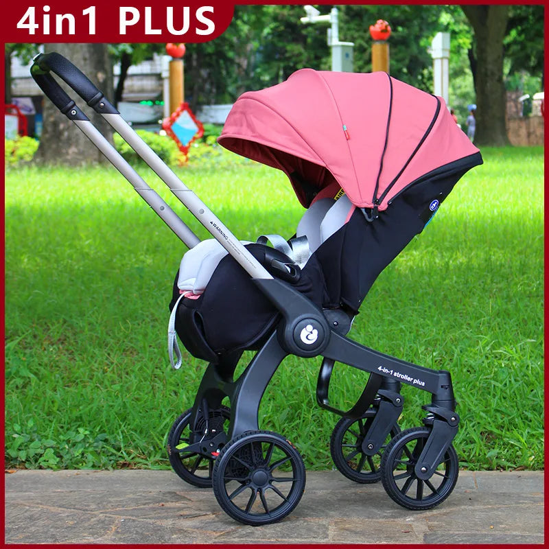 4-in-1 baby two-way stroller Multifunctional newborn baby stroller 3in1 Foldable Basket type seat