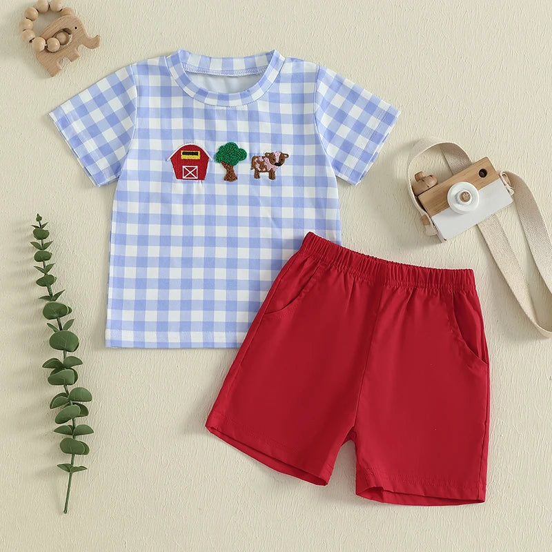 Farm Animal Baby Outfit Set