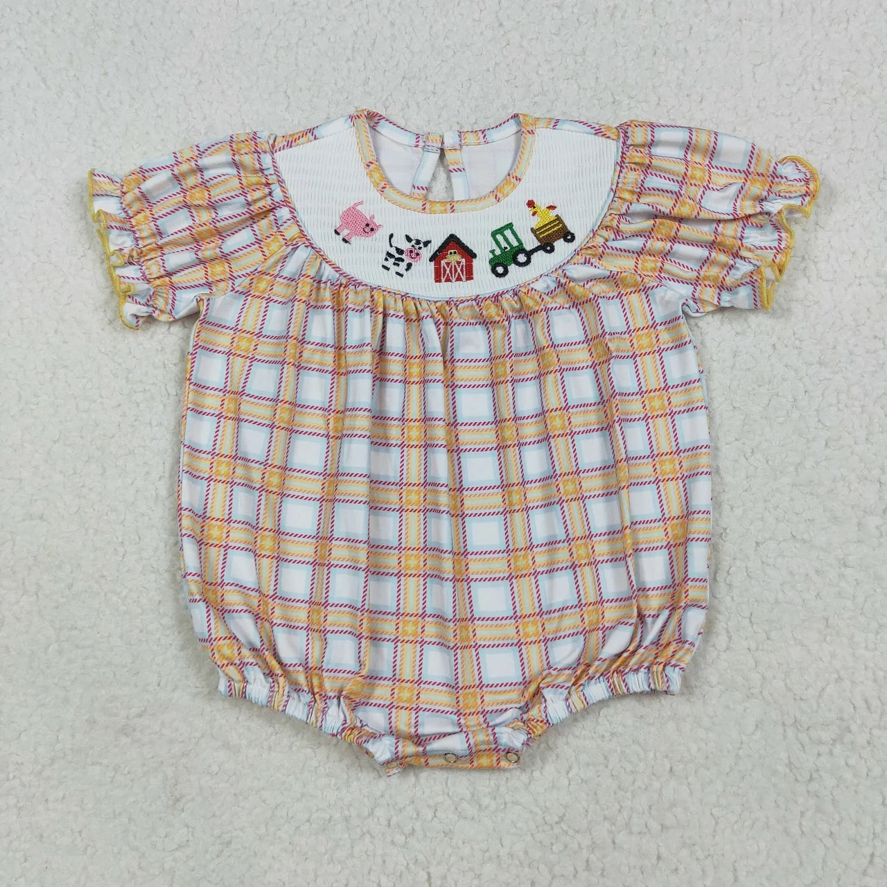 Wholesale Newborn Embroidery Bows Bubble Romper Toddler Kids Sleeveless Floral Clothes Baby Girl Children Summer Clothing