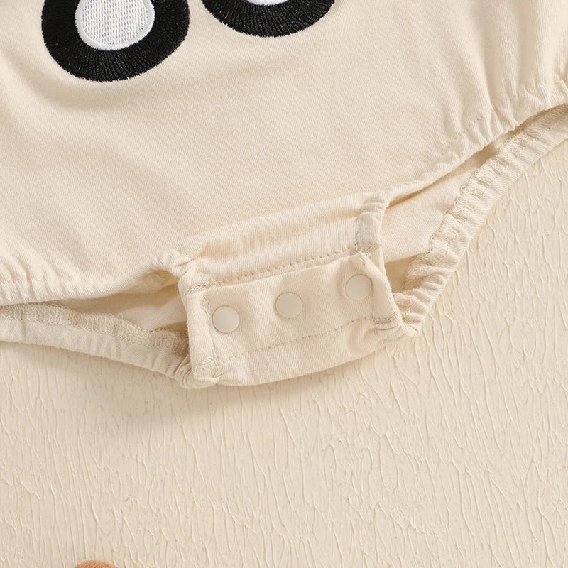 Baby Boys Girls Romper Short Sleeve Crew Neck Dog Truck Embroidery Bodysuit Newborn Playsuit