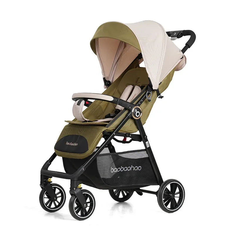 A5 High View Baby Stroller Lightweight Foldable Baby Stroller Can Sit or Lie Portable Pocket Baby Stroller