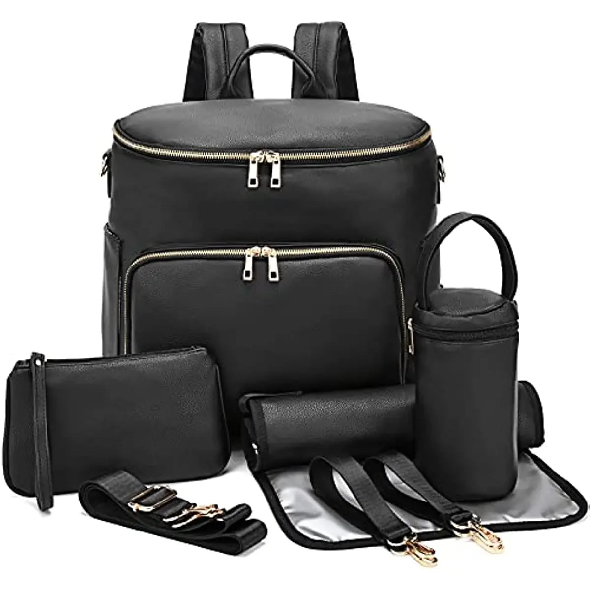 Leather Diaper Backpack