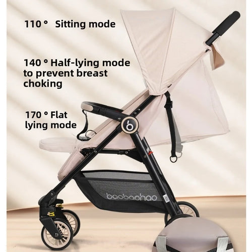 A5 High View Baby Stroller Lightweight Foldable Baby Stroller Can Sit or Lie Portable Pocket Baby Stroller