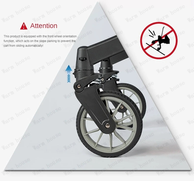 4-in-1 baby two-way stroller Multifunctional newborn baby stroller 3in1 Foldable Basket type seat